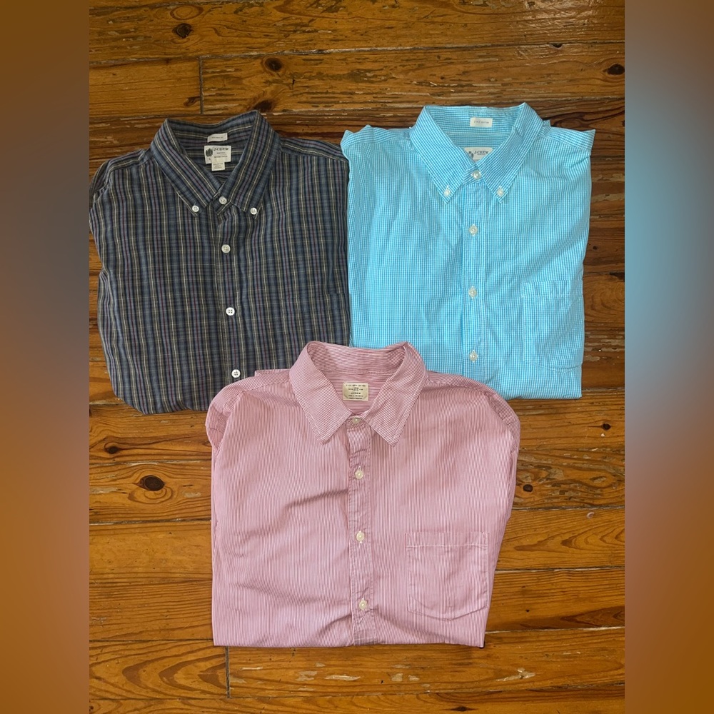 3 J Crew Men’s Button Down Dress Shirts
